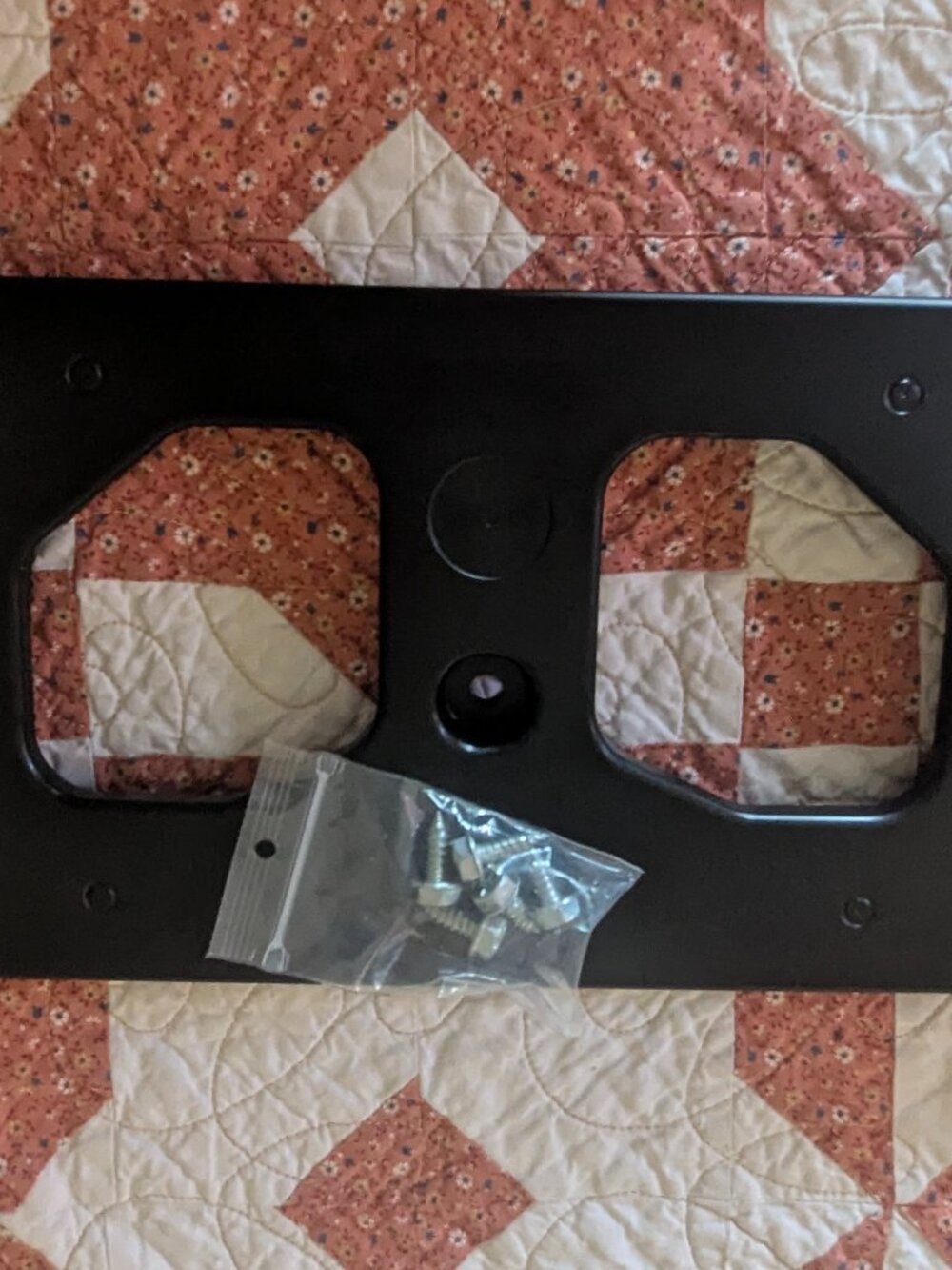 Honda HON-23-01 71180-3A0 Black Front Lower License Plate Bracket Holder
